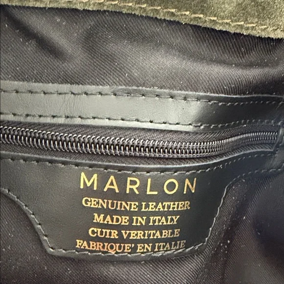 Chic Olive Green Suede Tote Bag - Picture 2 of 8